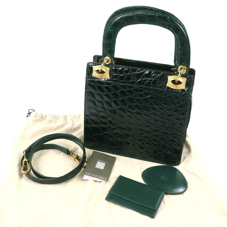 COMTESSE（コンテス） 美品△COMTESSE ヴィンテージ クロコダイル 2WAY 