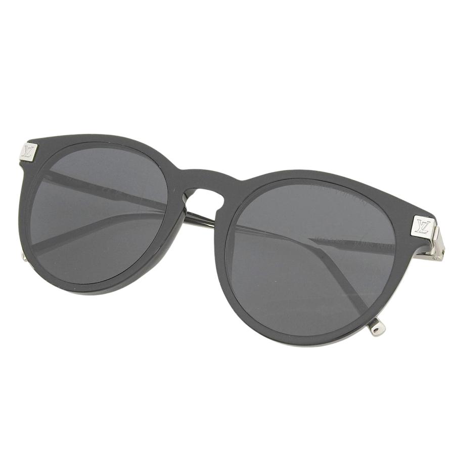 良品▲LOUIS VUITTON ルイヴィトン Z1669E LV ライズ ラウンド モノグラム サングラス ブラック シルバー 53□22 150 イタリア製 メンズ LOUIS VUITTON（ルイ・ヴィトン） 良品△LOUIS VUITTON Z1669E LV