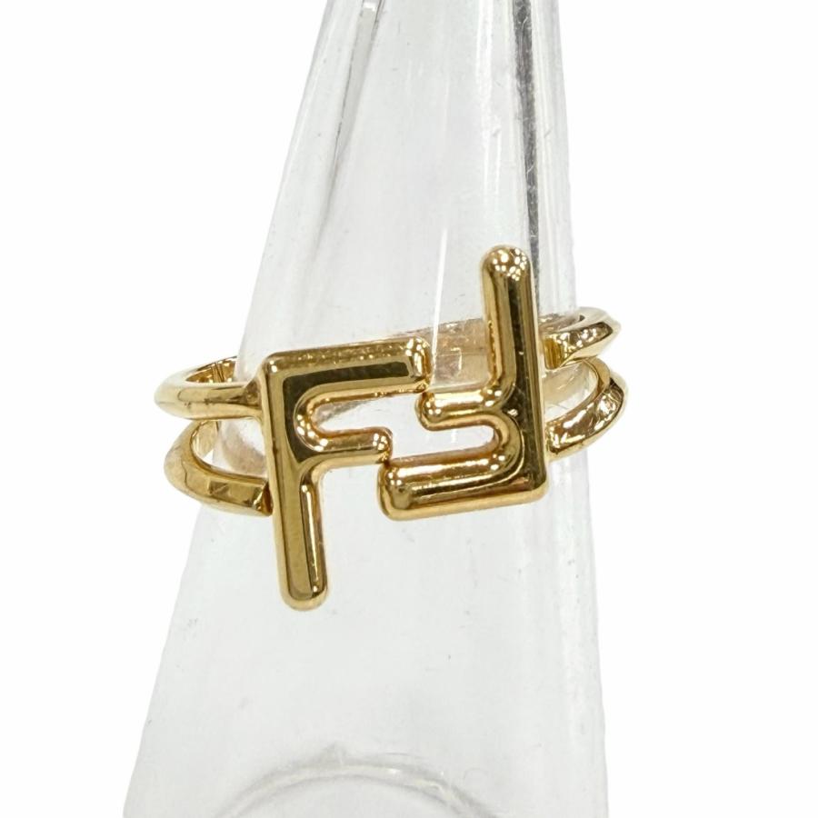 FENDI　フェンディ FF ズッカ　リング　XSサイズ　15号　指輪 FENDI（フェンディ） 美品◇FENDI FFリング ズッカ 2連 リング・指輪
