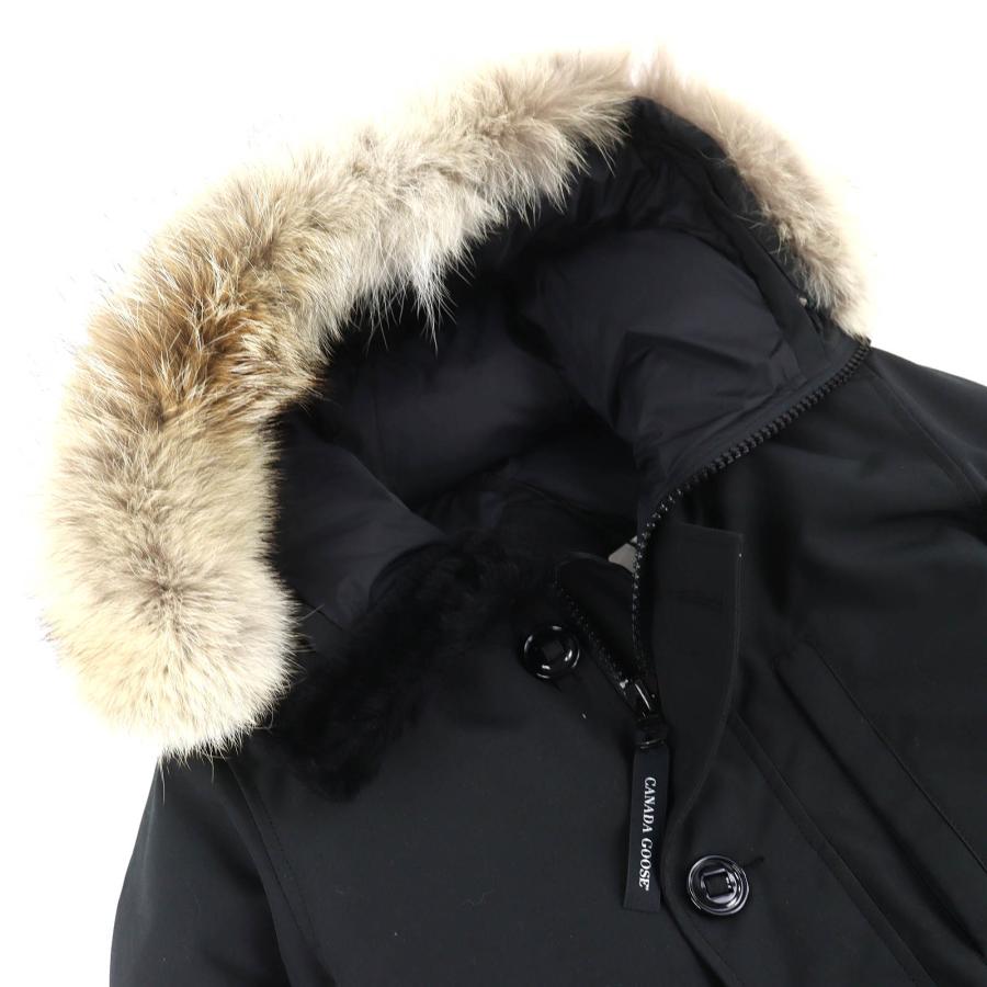 未使用品△CANADA GOOSE カナダグース JASPER PARKA ジャスパー ロゴワッペン ファー付 フーデッド ダウンジャケット ブラック XS 正規品_3