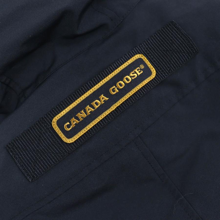 未使用品△CANADA GOOSE カナダグース JASPER PARKA ジャスパー ロゴワッペン ファー付 フーデッド ダウンジャケット ブラック XS 正規品_7