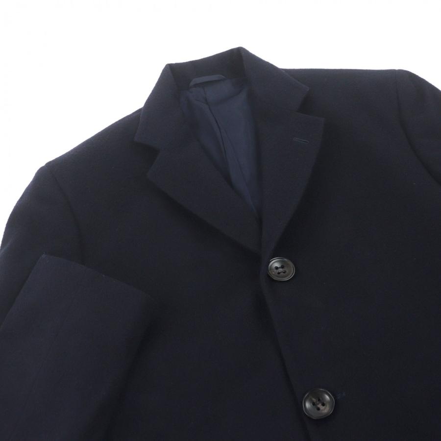 美品□KITON キートン カシミヤ100％ 無地 シングル チェスターコート