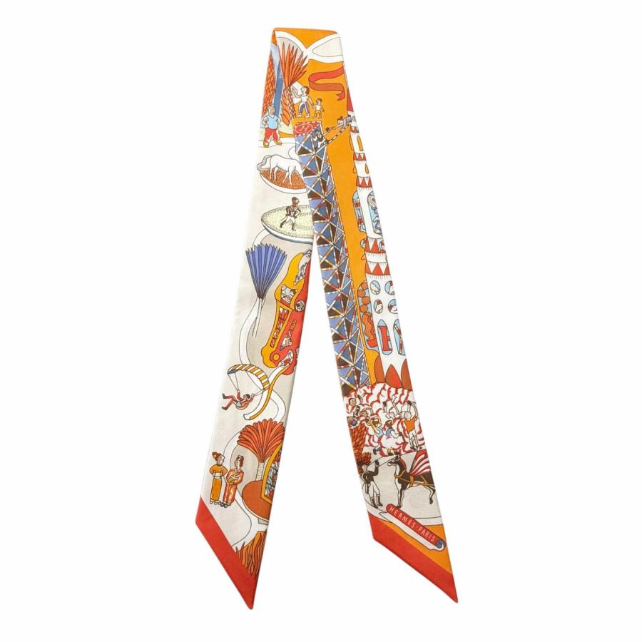 HERMES　Exposition Universelle　万国博覧会　ツイリー HERMES（エルメス） 極美品◇HERMES ツイリー Exposition Universelle