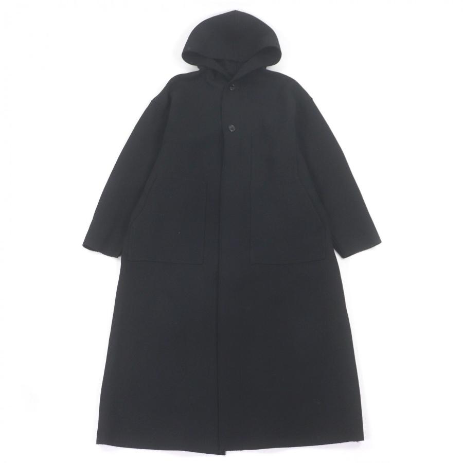 極美品□HYKE ハイク 23AW 232-17397 1ボタン ウール100% フーデッド 