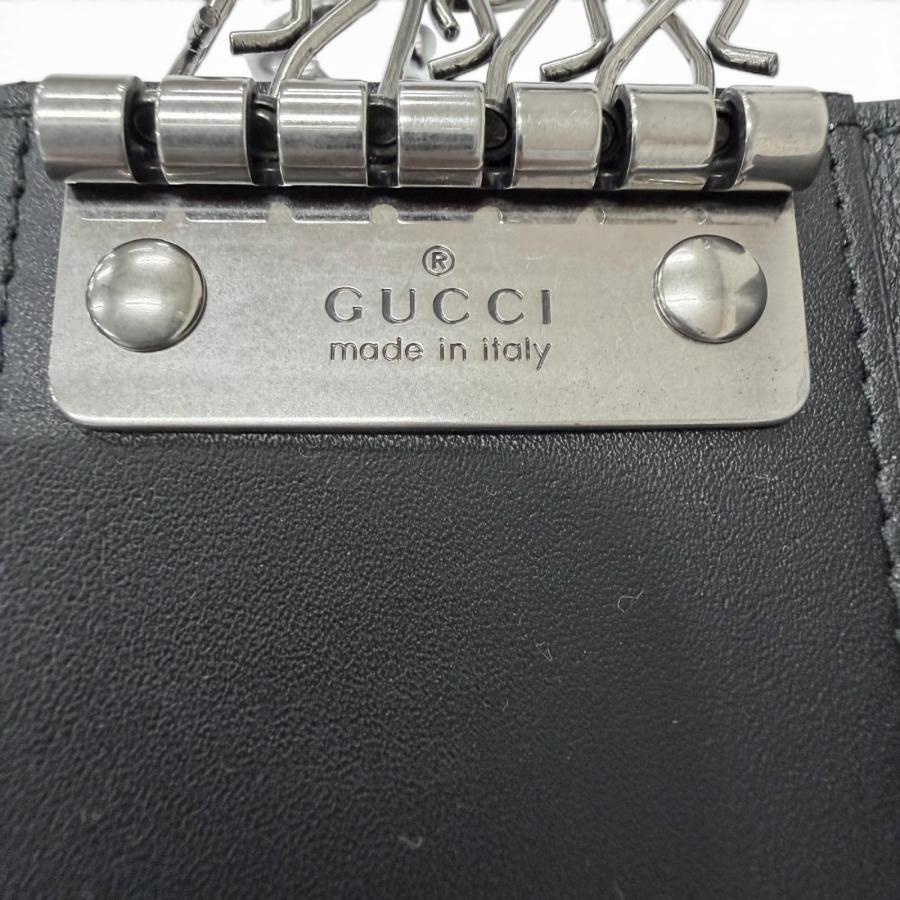 Gucci GGロゴ 二つ折りキーケース GUCCI（グッチ） 極美品□GUCCI 850212 GGエンブレム レザー 三つ折り