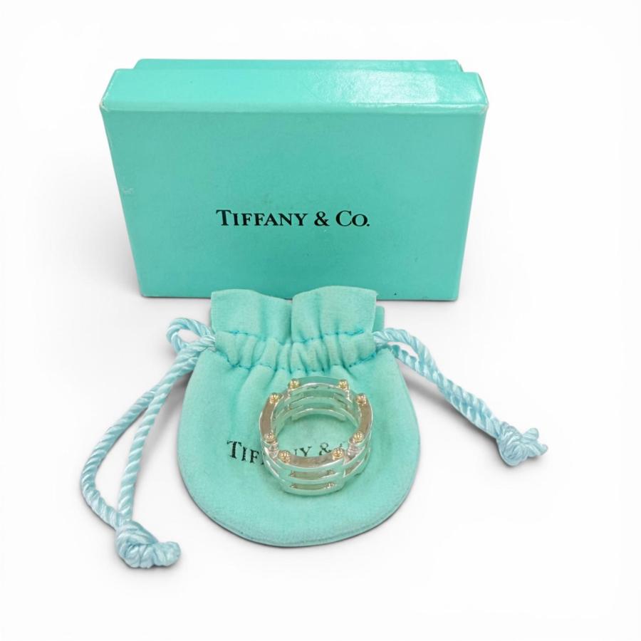 あ*ー様 ティファニー　ゲート　リンク　リング　925 750 17.5号　指輪 TIFFANY&Co.（ティファニー） 美品◇TIFFANY&Co. ゲートリンク リング