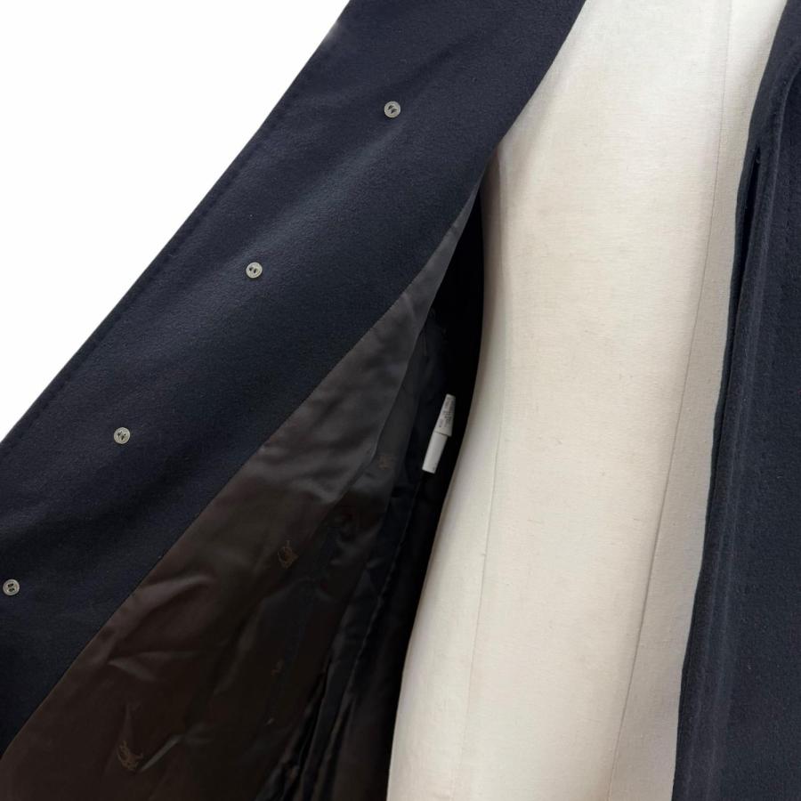 極美品▼BURBERRY LONDON バーバリーロンドン カシミヤ100% 比翼仕立て ステンカラーコート ブラック 96-180-7(Lサイズ相当) 正規品 極美品▽BURBERRY LONDON バーバリーロンドン カシミヤ100% 比翼仕立て