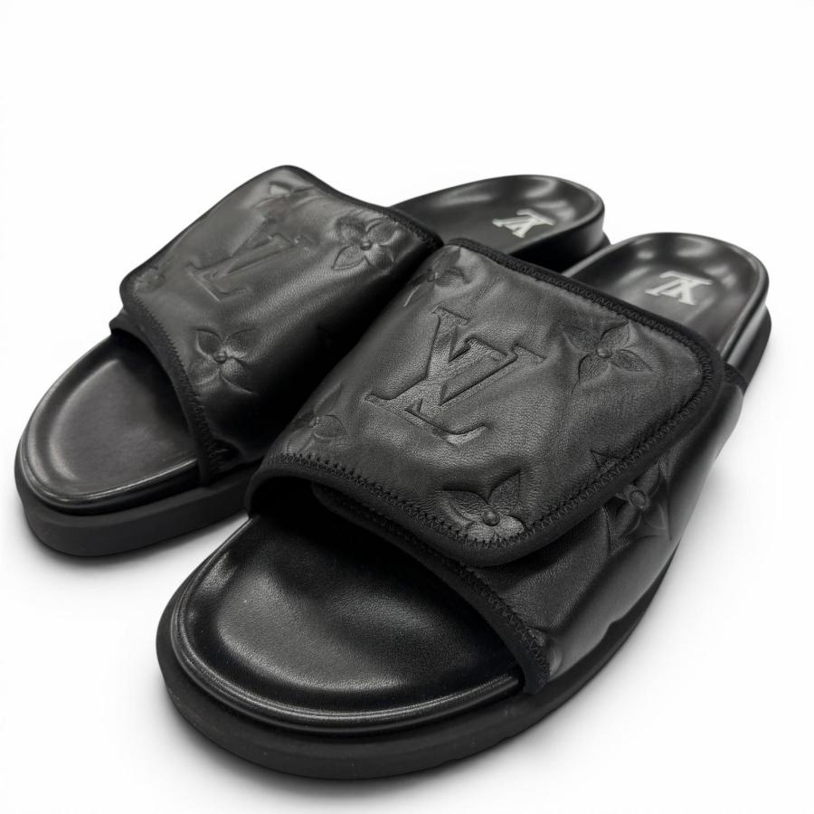 LOUIS VUITTON ロゴスライドサンダル LOUIS VUITTON（ルイ・ヴィトン） 極美品▽LOUIS VUITTON 2022年製