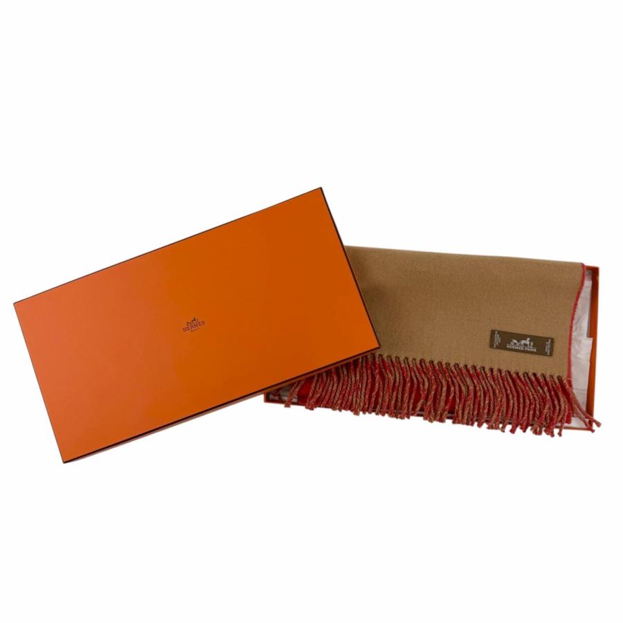 HERMES（エルメス） 極美品☆HERMES カシミヤ100％ フリンジ付 バイ