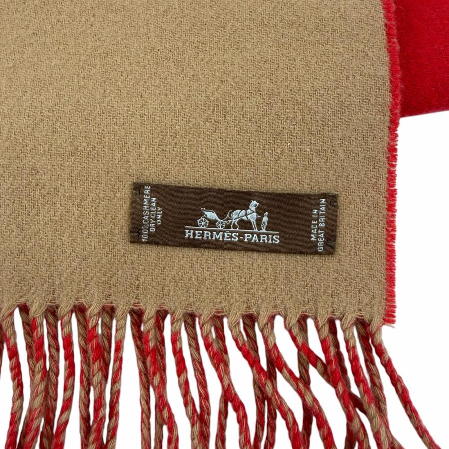 HERMES（エルメス） 極美品☆HERMES カシミヤ100％ フリンジ付 バイ