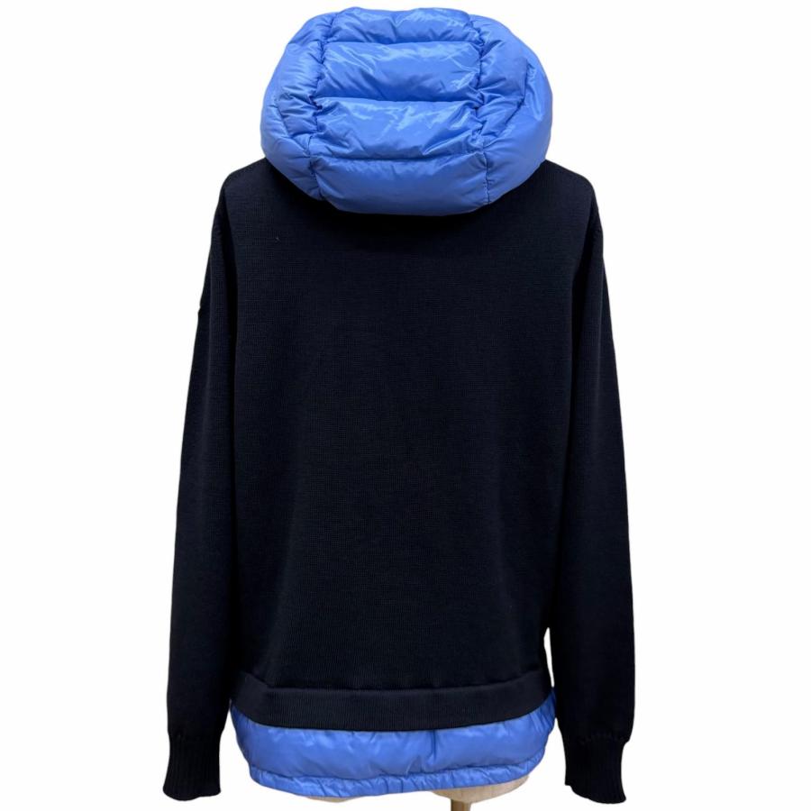 美品□MONCLER/モンクレール MAGLIONE TRICOT GIROCOLLO ロゴワッペン バージンウール100％ クルーネック 長袖ニット/セーター ネイビー S MONCLER（モンクレール） 美品□MONCLER MAGLIONE TRICOTGIROCOLLO