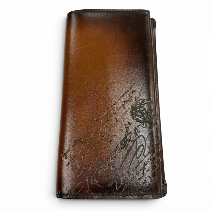 【本日限り】Berluti エスパス フラップ ロングウォレット　長財布　美品 美品▽BERLUTI ベルルッティ エスパス フラップ ロングウォレット