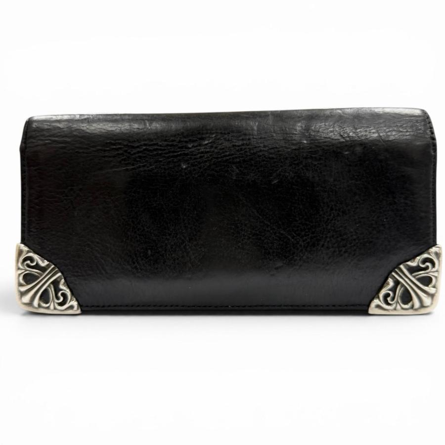 良品▽CHROME HEARTS クロムハーツ LNG SNGL FLD TIPS レザー SV925