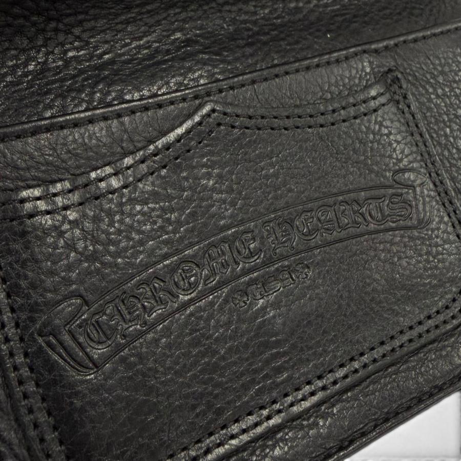 良品▽CHROME HEARTS クロムハーツ LNG SNGL FLD TIPS レザー SV925 