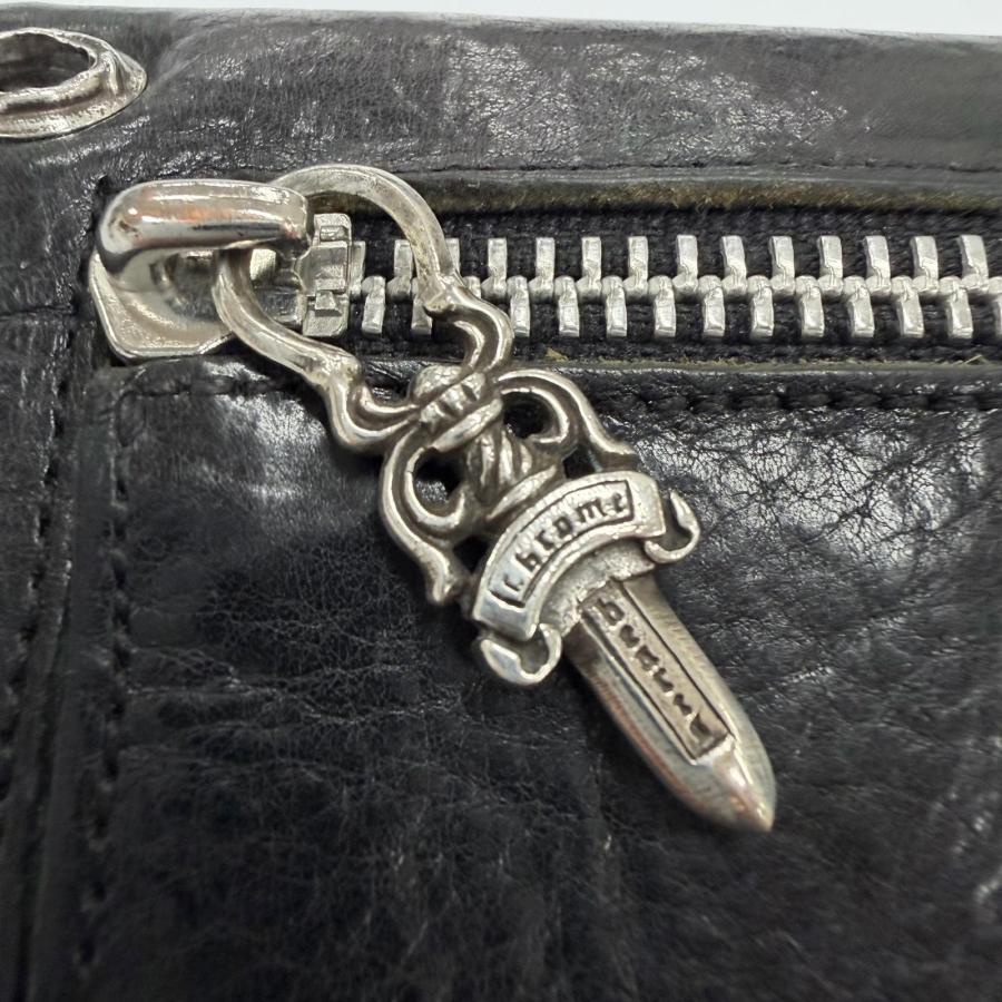 美品▽CHROME HEARTS クロムハーツ WAVE BS FLUER レザー BSフレア 