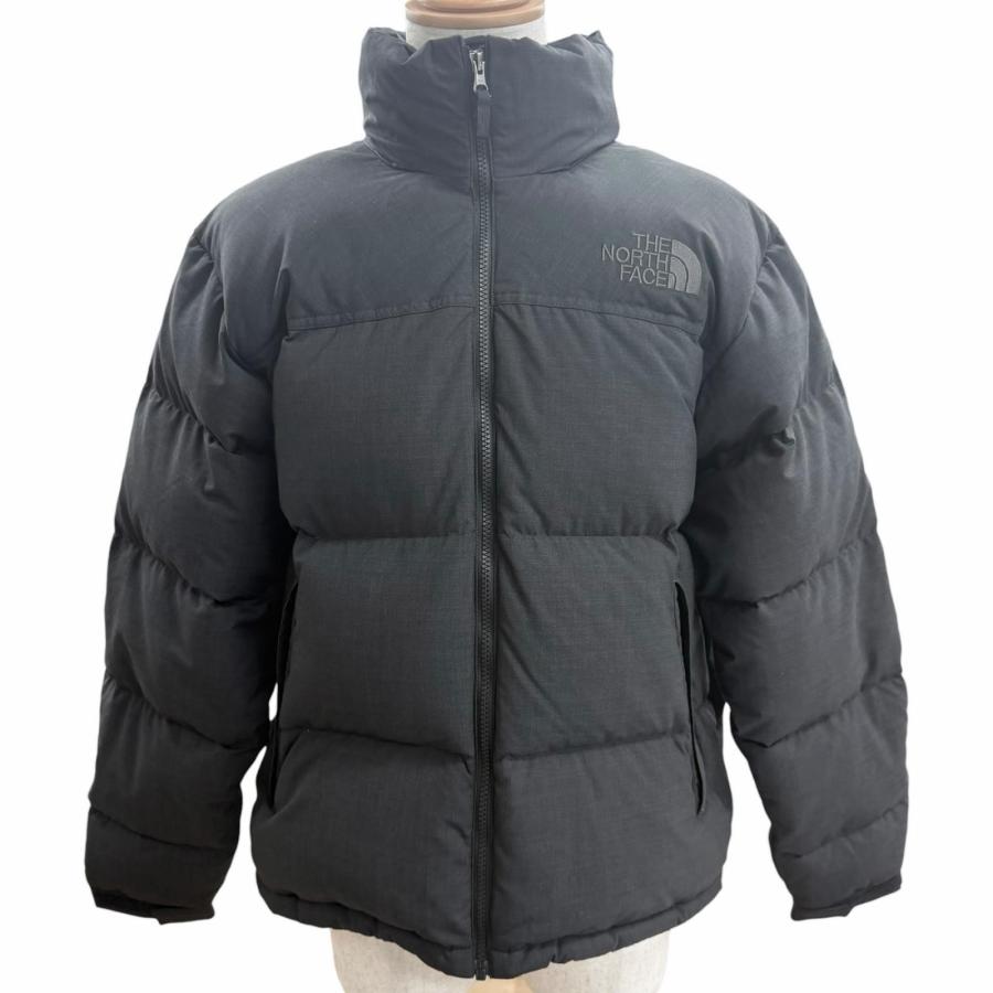 美品□THE NORTH FACE ザ ノースフェイス ND92548 WOOLY NUPTSE JACKET ロゴ刺繍 フード入 ダウンジャケット チャコールグレー M 正規品 THE NORTH FACE（ザ ノースフェイス） 美品□THE NORTH FACE ザ ノース
