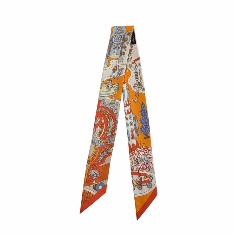 HERMES　Exposition Universelle　万国博覧会　ツイリー HERMES（エルメス） 極美品◇HERMES ツイリー Exposition Universelle