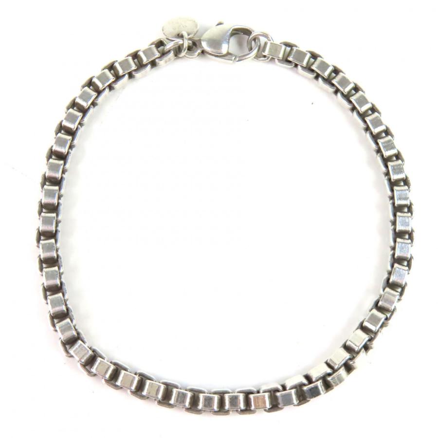 Tiffany&Co ティファニー ベネチアン チェーン ブレスレット シルバー TIFFANY&Co.（ティファニー） 美品△TIFFANY&Co. ベネチアン 925