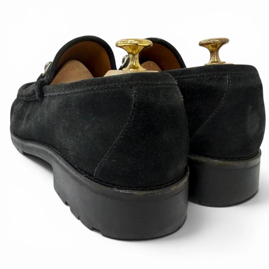 GUCCIグッチ ホースビット スエード ローファー 42約27cm相当 GUCCI（グッチ） 美品□GUCCI スウェードレザー ホースビット シルバー