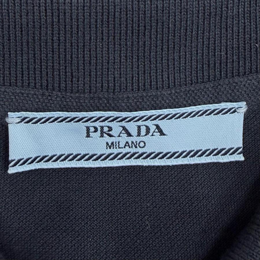 PRADA プラダ イタリア製 コットンストライプワンピース ネイビー 42 PRADA（プラダ） 美品◇PRADA 24SS 33594 コットン100