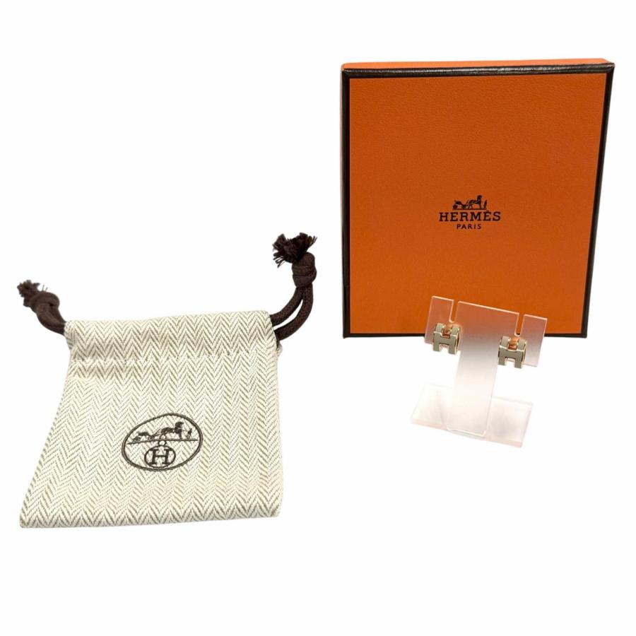 「新品」エルメス /ミニポップH ピアス マロングラッセ ローズゴールド HERMES（エルメス） 極美品◇HERMES ミニポップアッシュH マロン
