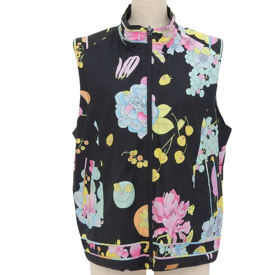 ★良品　LEONARD SPORT リバーシブルダウンベスト　花柄 美品△LEONARD SPORT レオナールスポーツ リバーシブル 花柄 希少