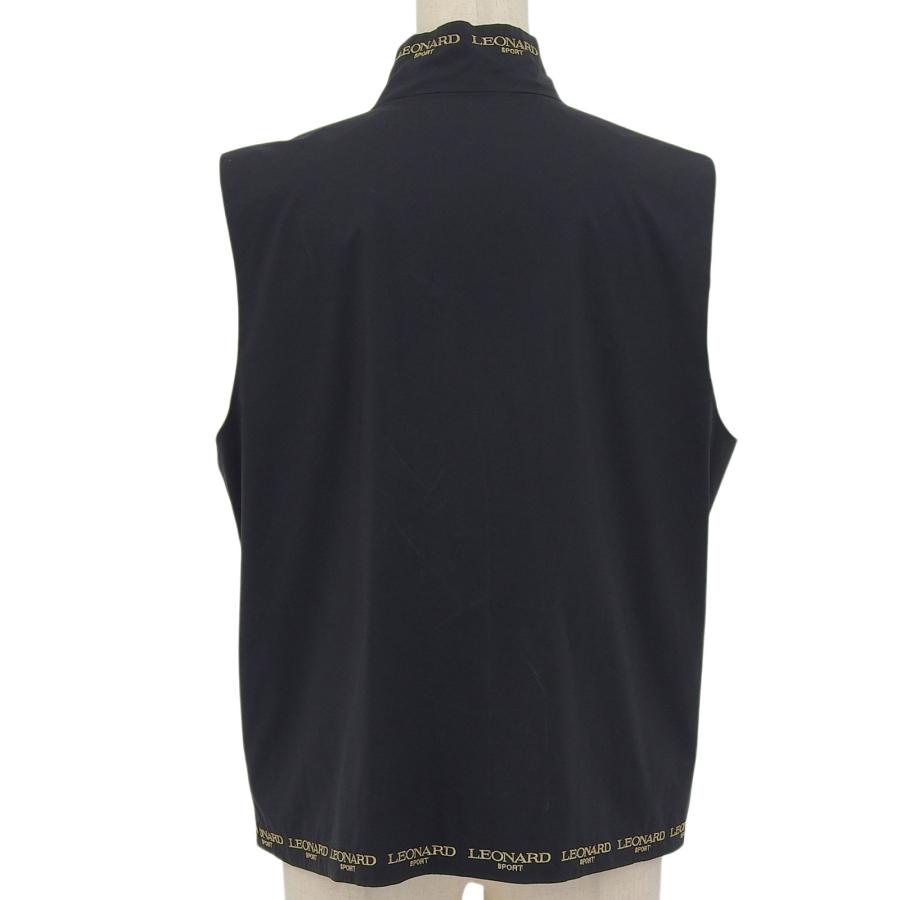 レオナール LEONARD SPORT☆リバーシブル ベスト☆大きいサイズ♪４４ 美品△LEONARD SPORT レオナールスポーツ リバーシブル 花柄 希少