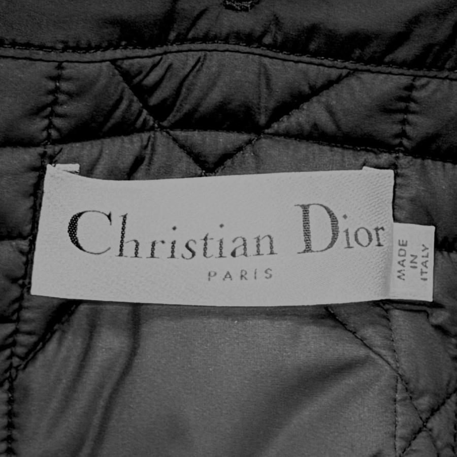 極美品★Christian Dior クリスチャンディオール 350G18A0060 カシミヤ混 マイクロカナージュ キルティングライナー付 ベスト 44 正規品の画像