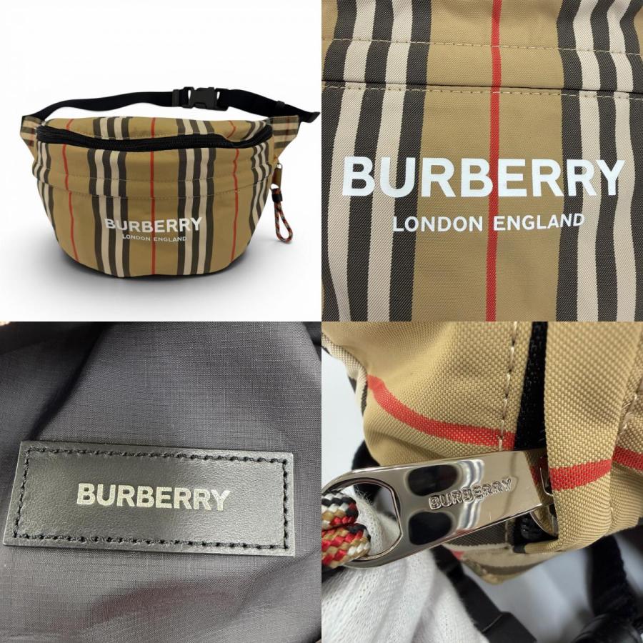 極美品【BURBERRY】ノバチェック ベージュ×ブラウン ケース 箱付き BURBERRY（バーバリー） 極美品☆BURBERRY 8013921 ノバチェック ロゴ