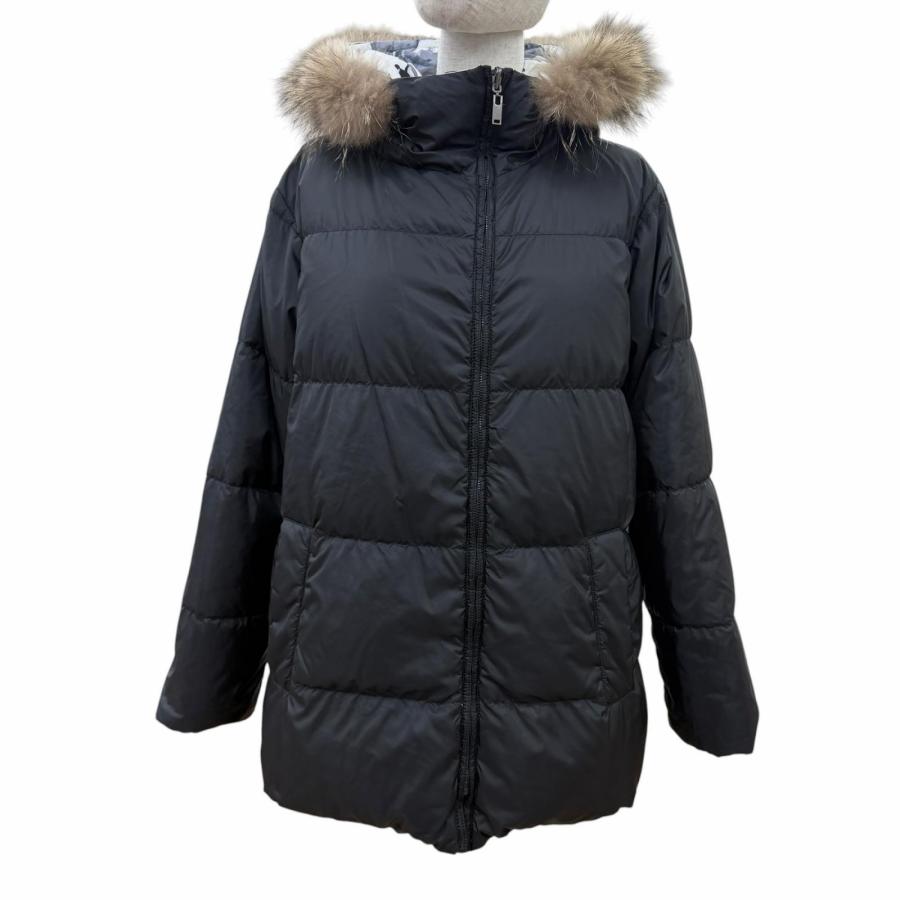 ☆Max Mara weekendグレー×ブラックリバーシブルロングダウン美品☆ 美品☆MAX MARA WEEK END LINE マックスマーラ ウィークエンドライン