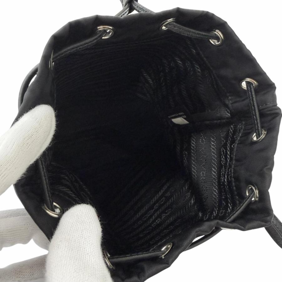 PRADA（プラダ） 美品□PRADA 1NS369 一部レザー トライアングルロゴ