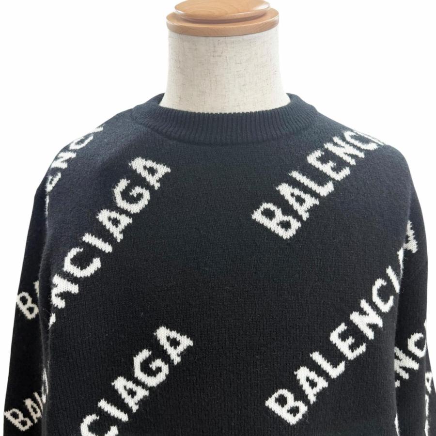 BALENCIAGA 21AW ユニセックス ロゴ　ロング丈　ニット セーター BALENCIAGA（バレンシアガ） 未使用品□BALENCIAGA 21AW 648433 ロゴ総