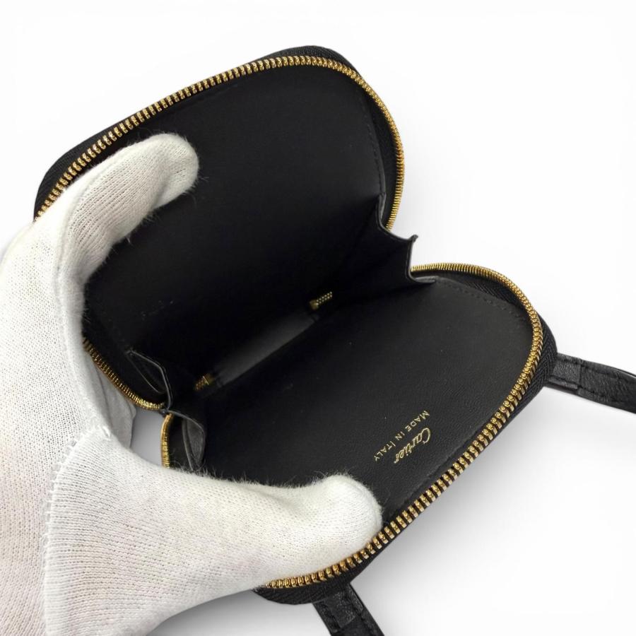 美品★Cartier カルティエ CRL3002008 レザー ディアボロ ドゥ カルティエ フォンポーチ ポシェット ブラック 箱・保存袋付き_4