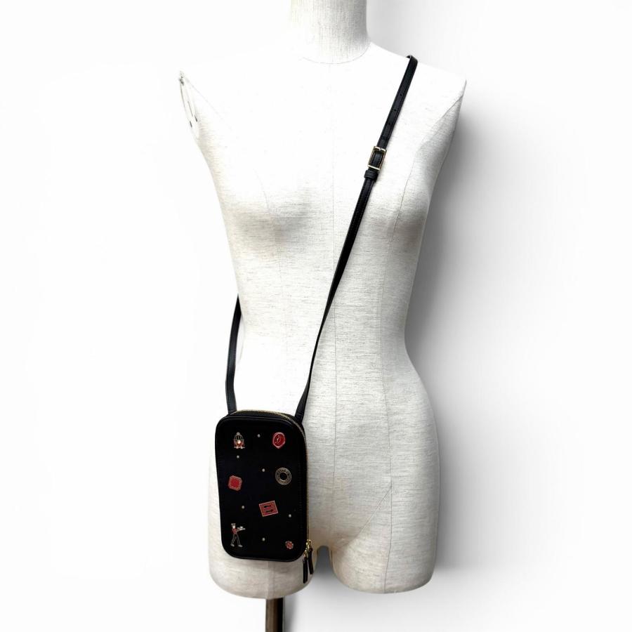 美品★Cartier カルティエ CRL3002008 レザー ディアボロ ドゥ カルティエ フォンポーチ ポシェット ブラック 箱・保存袋付き_5