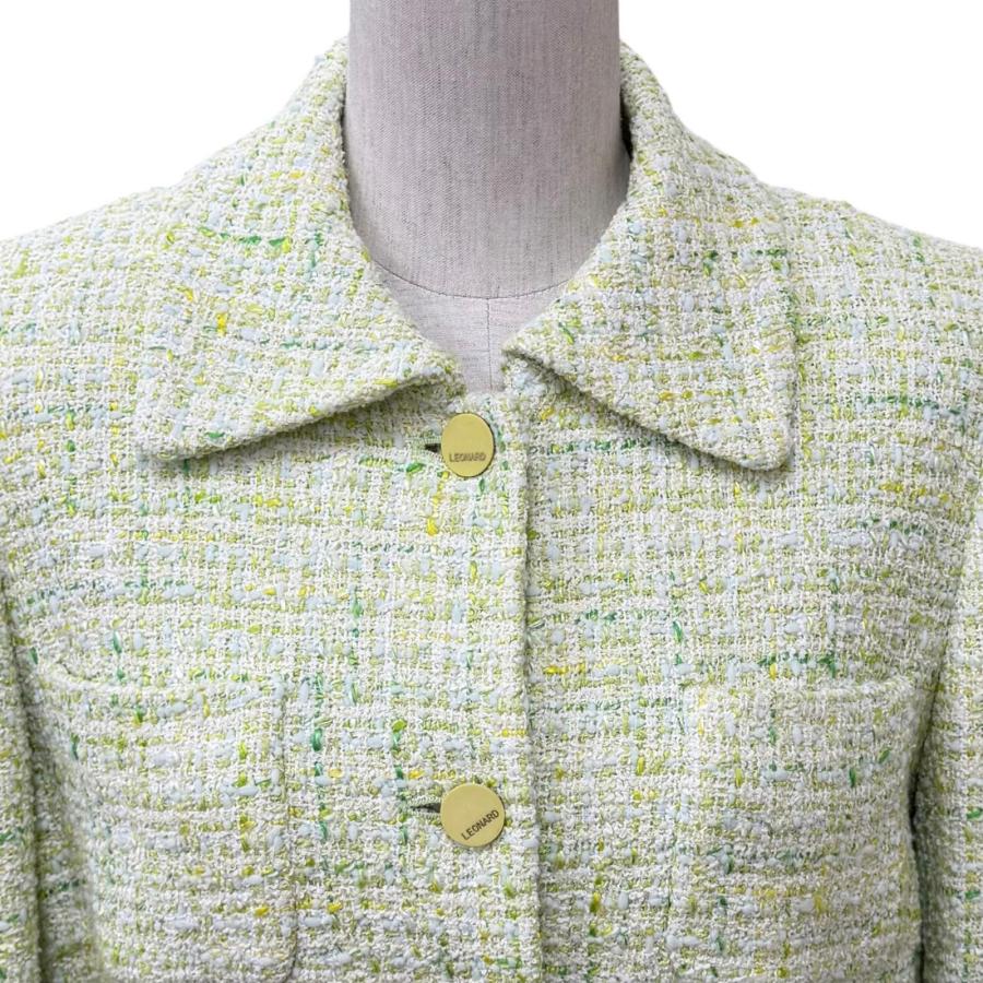 極美品☆LEONARD FASHION レオナール ファッション ロゴボタン付