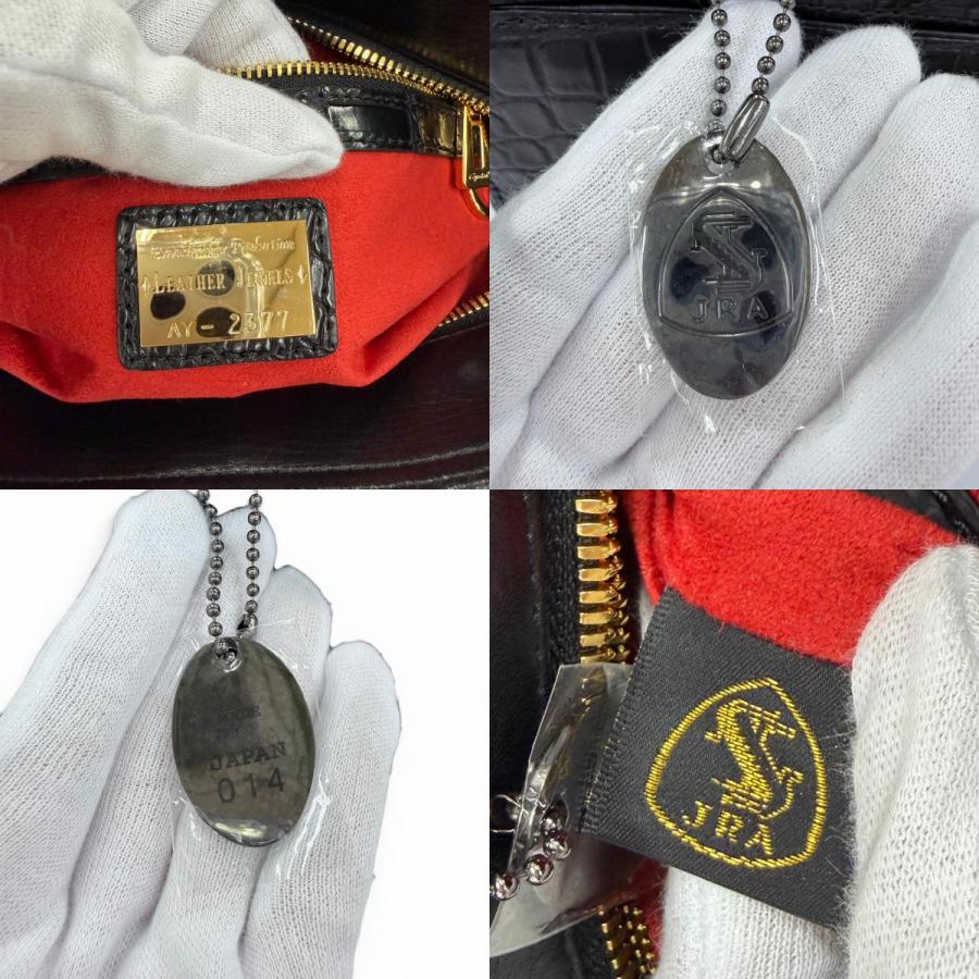 美品☆LEATHER JEWELS レザージュエルズ クロコダイル JRAタグ付 2WAY 