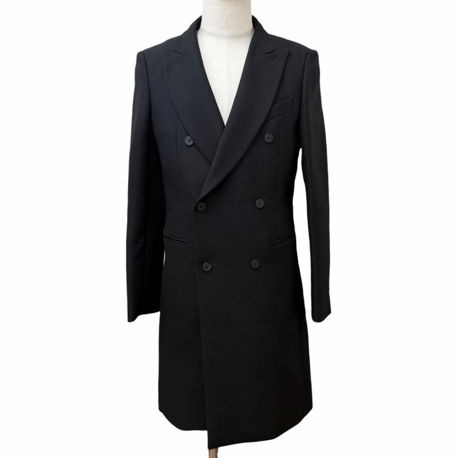 BALENCIAGA バレンシアガ ダブルブレストコート　本革　ウール 深緑 BALENCIAGA（バレンシアガ） 極美品□BALENCIAGA 2003年製 ニコラジェ