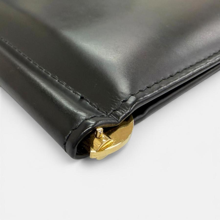 美品△ETTINGER エッティンガー BRIDLE HIDE COLLECTION MONEY CLIP PURSE レザー 二つ折り マネークリップ ウォレット ブラック メンズ 美品△ETTINGER エッティンガー BRIDLE HIDE COLLECTION MONEY CLIP
