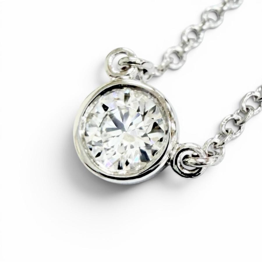 TIFFANY&Co. ティファニー ダイヤネックレス PT950 シルバー TIFFANY&Co.（ティファニー） 美品△TIFFANY&Co. バイザヤード PT950