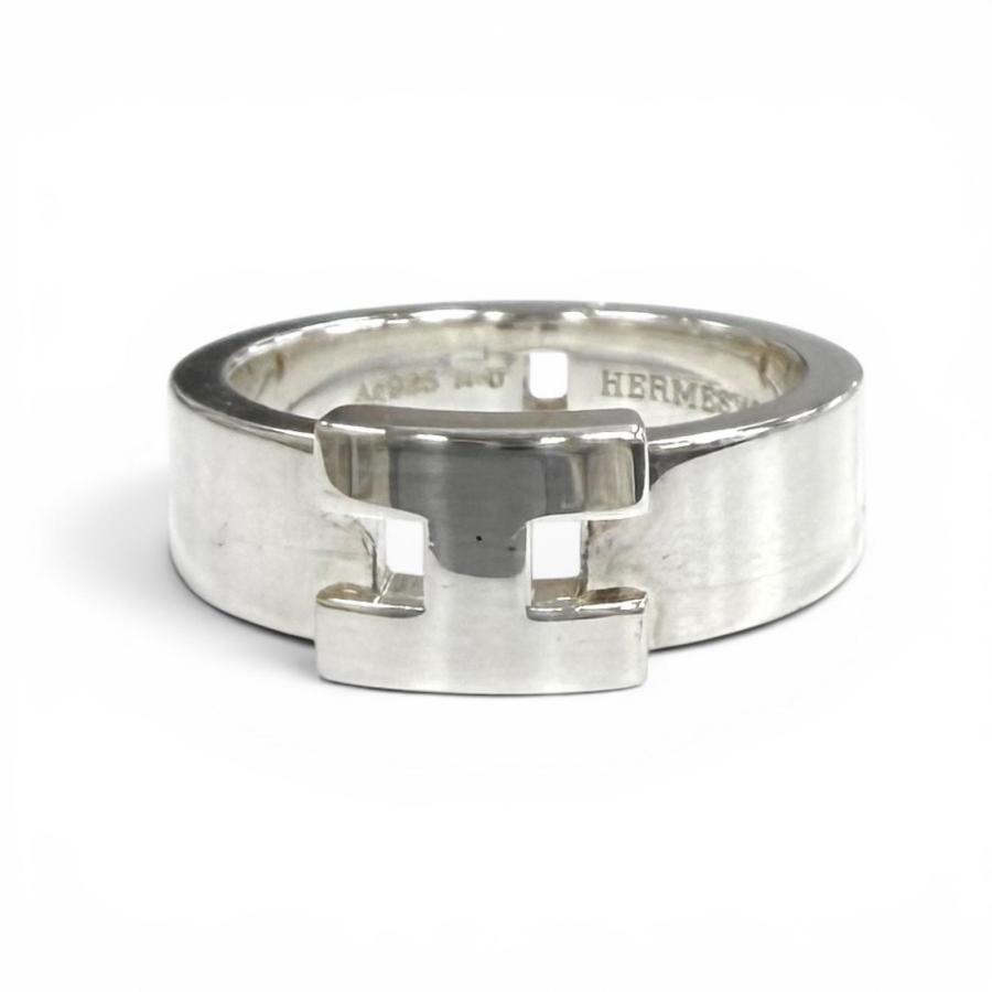 【稀少・ヴィンテージ】HERMES エルメス ヘラクレス キーリング Ag925 HERMES（エルメス） 美品☆HERMES ヘラクレス AG925 Hモチーフ リング