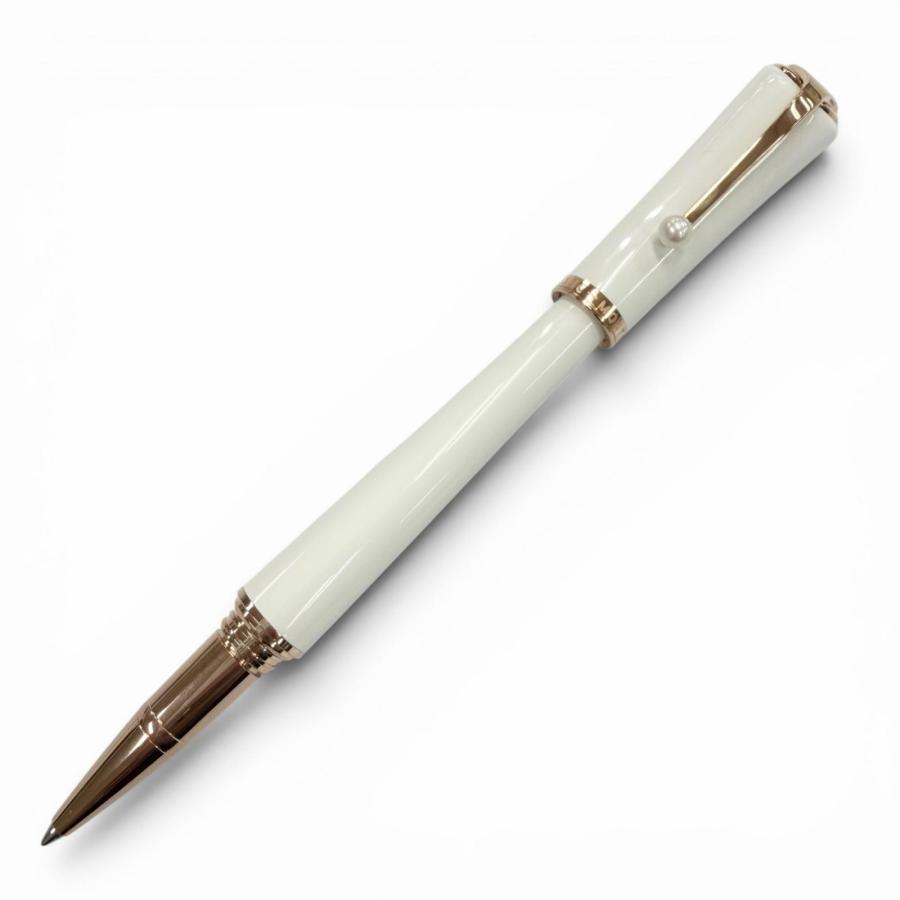 極美品▼MONTBLANC モンブラン マリリン モンロー スペシャルエディション パール ホワイトスター ローラーボール 筆記◎ 定価185900円