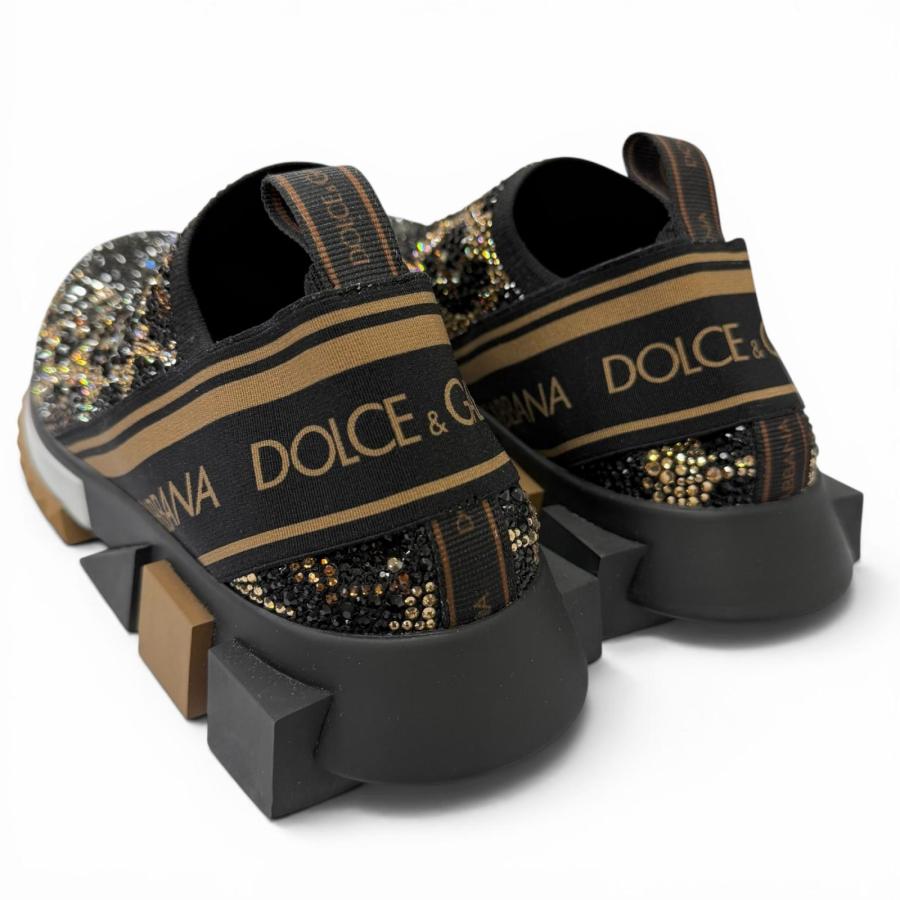 極美品/EU42 ドルチェ&ガッバーナ ソレント スワロフスキー レオパード 極美品□DOLCE&GABBANA ドルチェ＆ガッバーナ SORRENTO ソレント