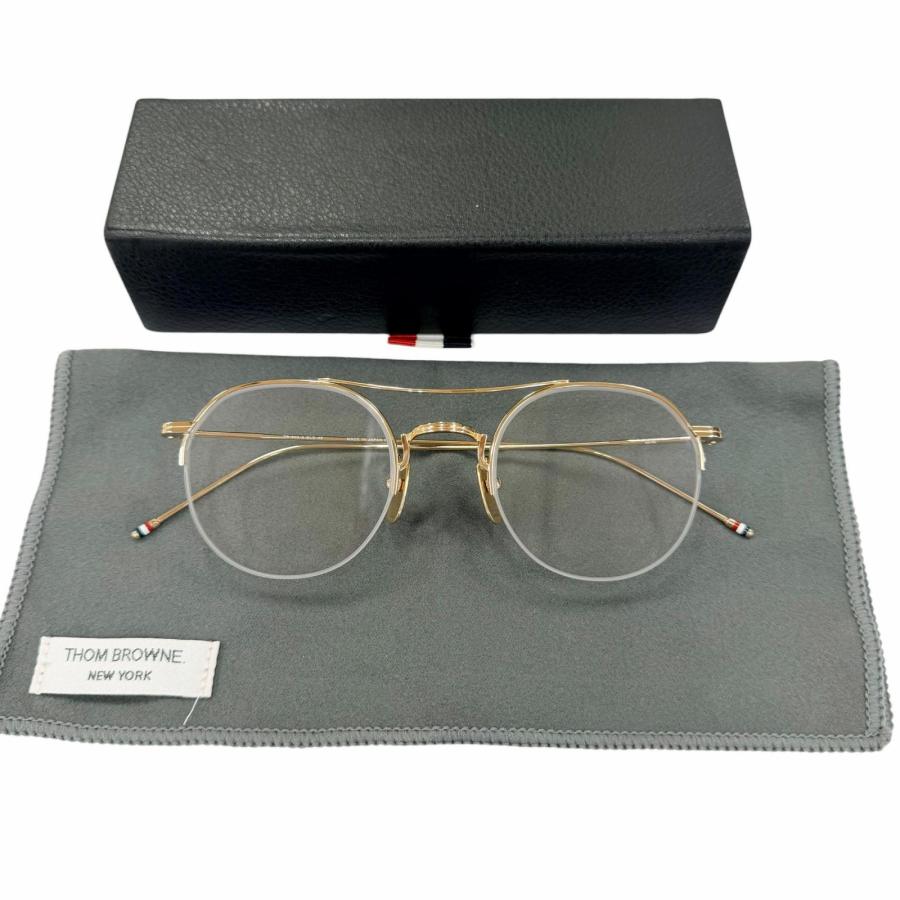 トムブラウン メガネ 極美品☆THOM BROWNE トムブラウン TB-903 ツーブリッジ ハーフリム