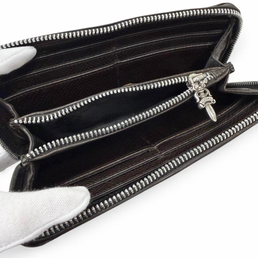良品□CHROME HEARTS クロムハーツ REC F ZIP レザー フィリグリー