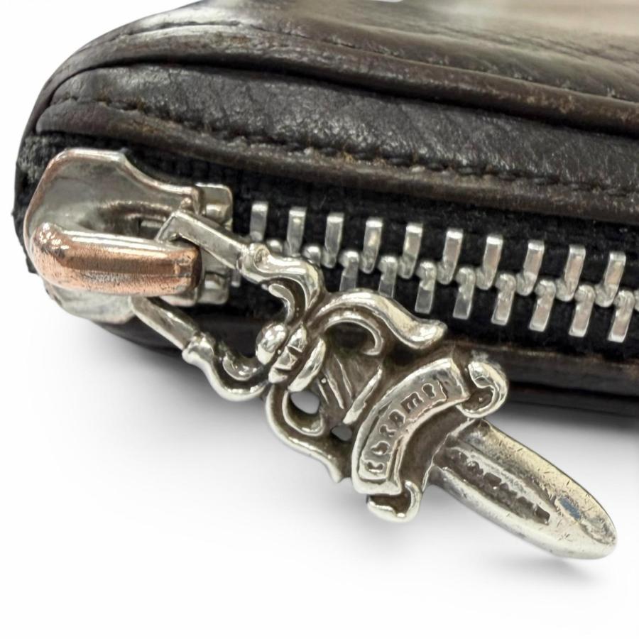 良品□CHROME HEARTS クロムハーツ REC F ZIP レザー フィリグリー