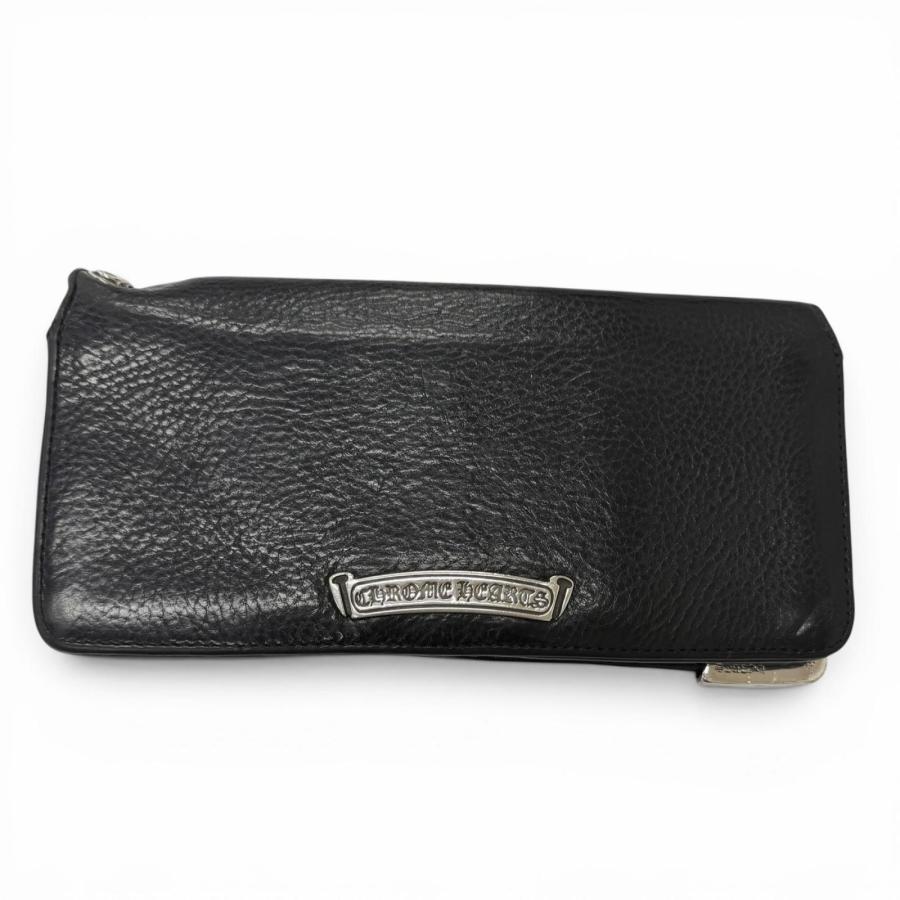 人気□CHROME HEARTS クロムハーツ LNG SNGL FLD TIPS レザー SV925 