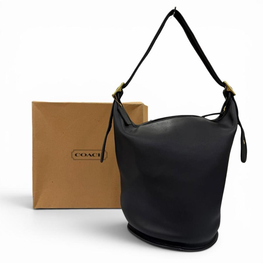 【美品】COACH オールドコーチ バケツ型 レザー 黒 トートバッグ 9085 COACH（コーチ） 美品☆COACH ヴィンテージ 9085 オールドコーチ