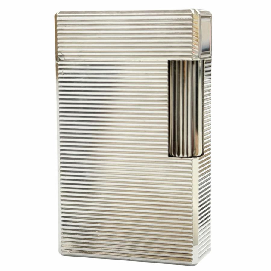 極美品▼Dupont デュポン ライン1 ロング スクエア ローラー式 ガスライター シルバー フランス製 メンズ 着火確認済み 極美品▽Dupont デュポン ライン1 ロング スクエア ローラー式 ガス
