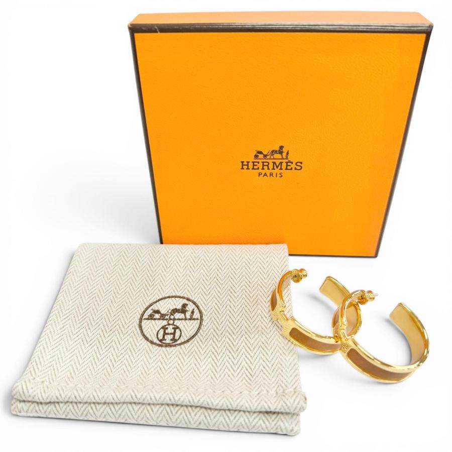 HERMES（エルメス） 未使用品△HERMES オランプ GM ピアス ゴールド 