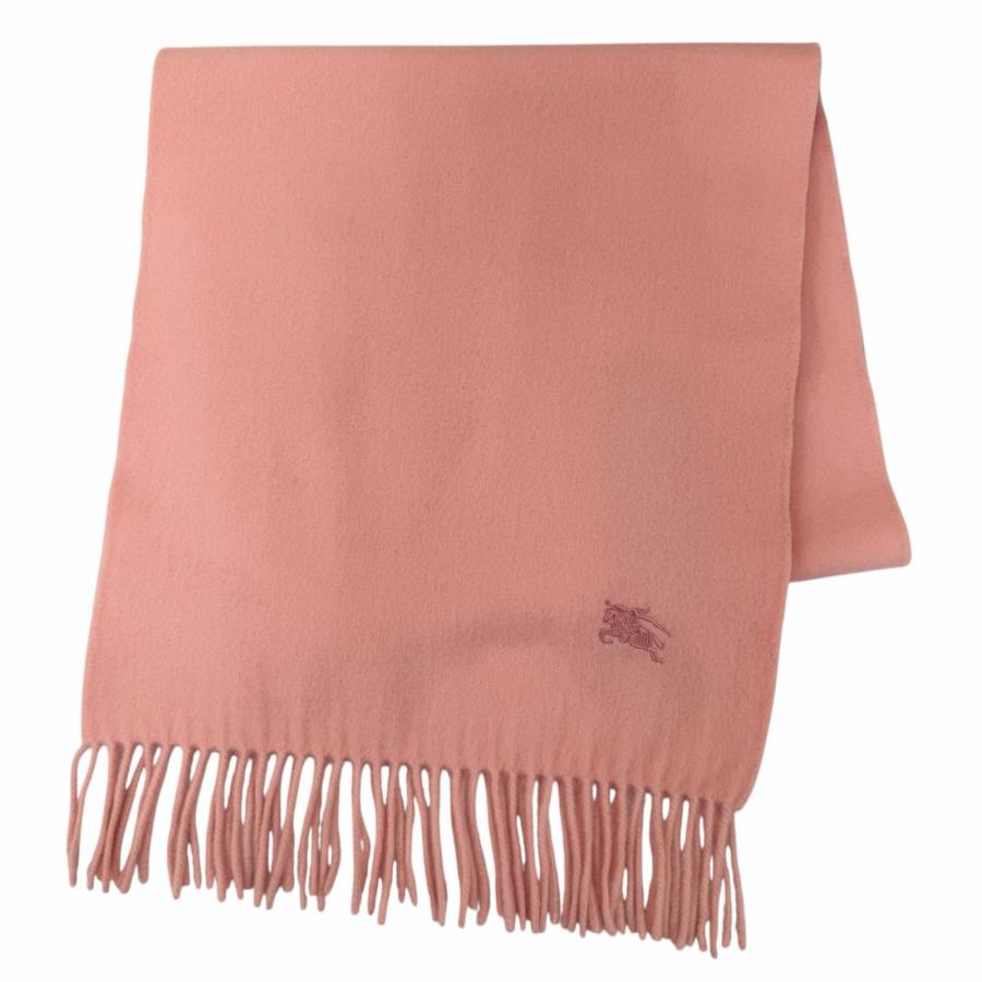 BURBERRYLONDON　ロゴ　フリンジ　マフラー　【美品】 未使用品☆BURBERRY LONDON バーバリーロンドン カシミヤ100％ ロゴ